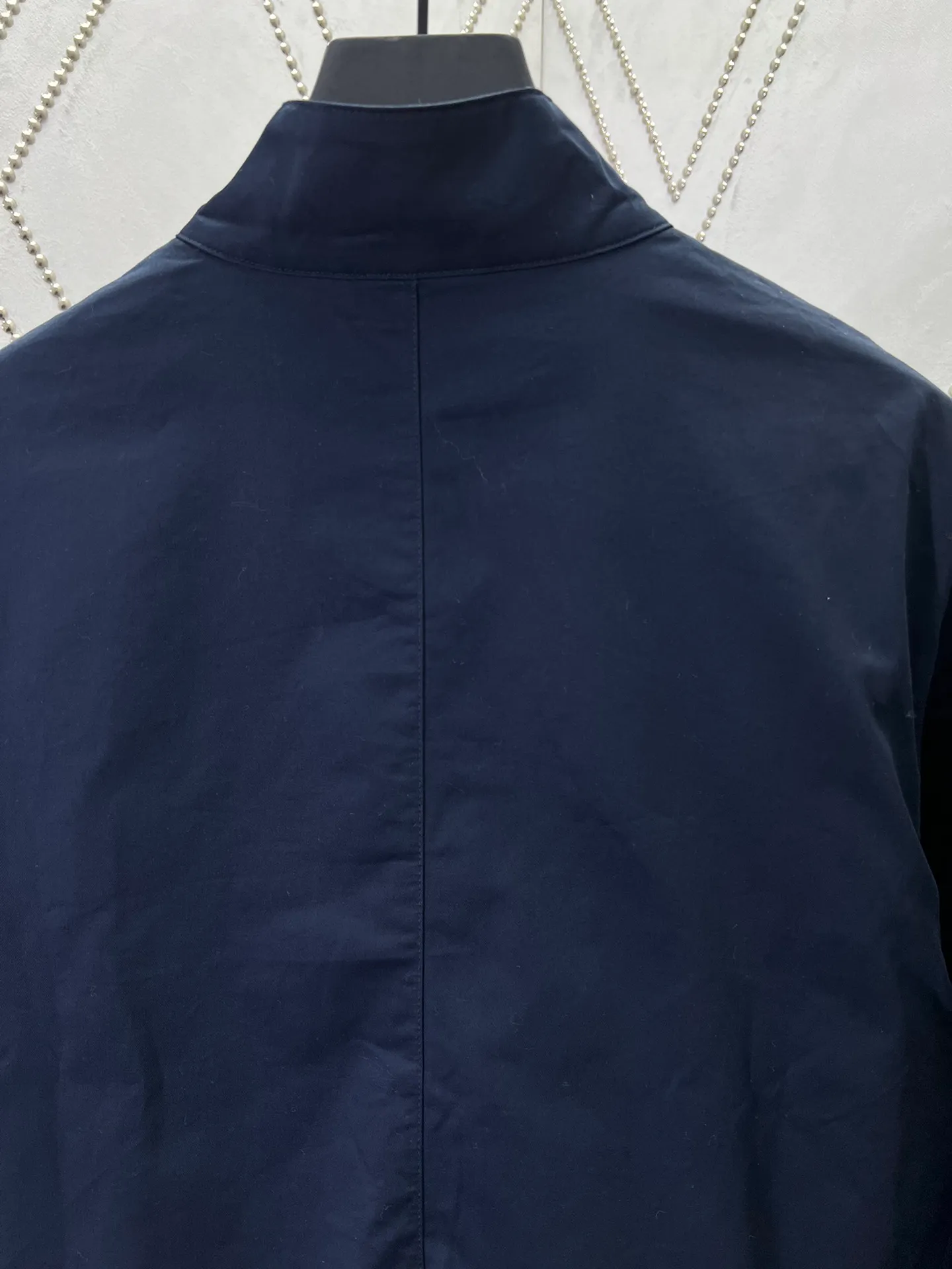 P550 Polo 25ss new solid color stand collar zipper long sleeve jacket men's navy blue code number: S.M.L.XL.XXL.